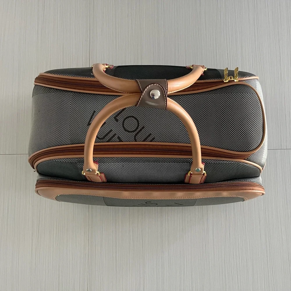 Louis Vuitton Brown and Black Travel Bag